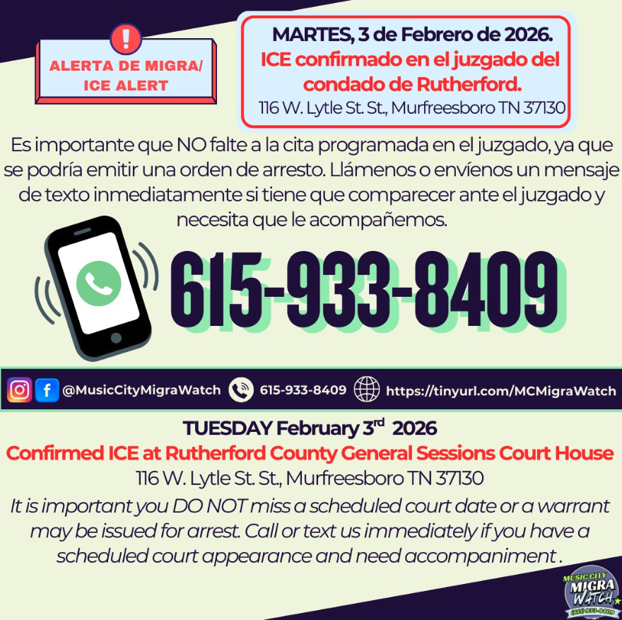 Report ICE by texting 615-933-8409